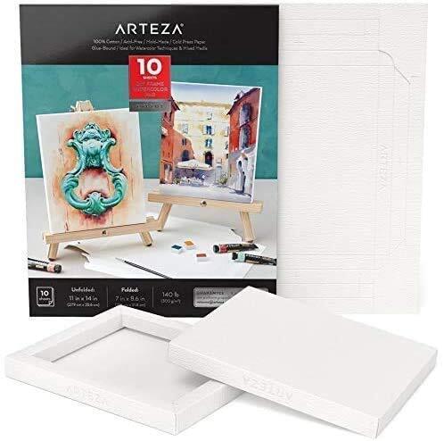 Foldable Canvas Pad - Watercolor Paper, 100% Cotton Pulp, 7x8.6 Inches, 10 Sheet - Picture 4 of 4