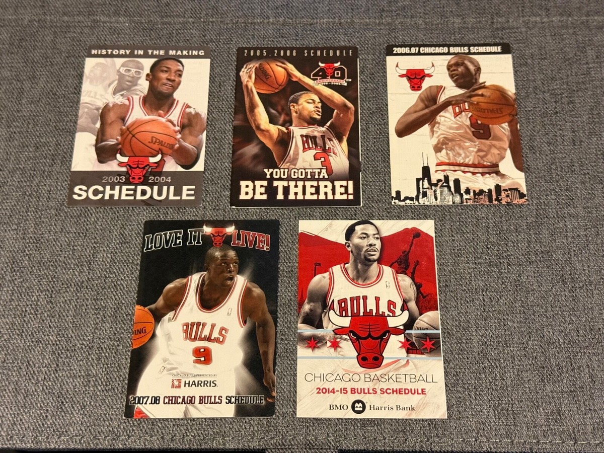 CHICAGO BULLS POCKET SCHEDULES LOT OF 13 PIPPEN, CHANDLER
