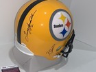 BEN ROETHLISBERGER & TERRY BRADSHAW SIGNED F/S STEELERS REPLICA HELMET JSA COA — photo 2