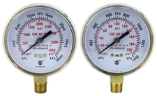 Gauges for Heavy-Duty Oxygen Regulators - 2.5 inches - Thread: 1/4" NPT