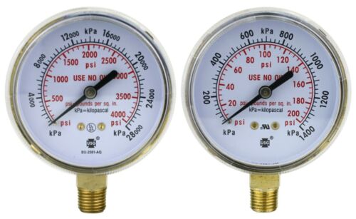 Gauges for Heavy-Duty Oxygen Regulators - 2.5 inches - Thread: 1/4" NPT - Picture 1 of 12