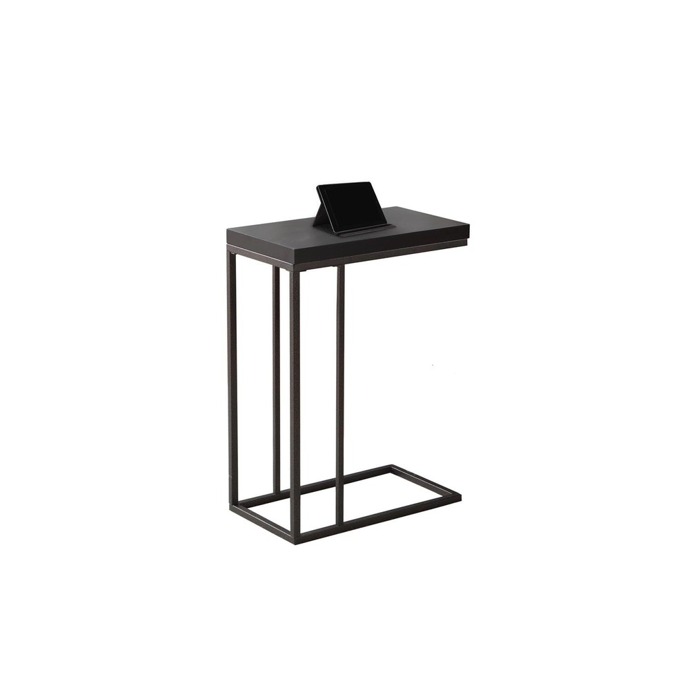 18.25 X 10.25 X 25.25 Cappuccino Particle Board Metal  Accent Table