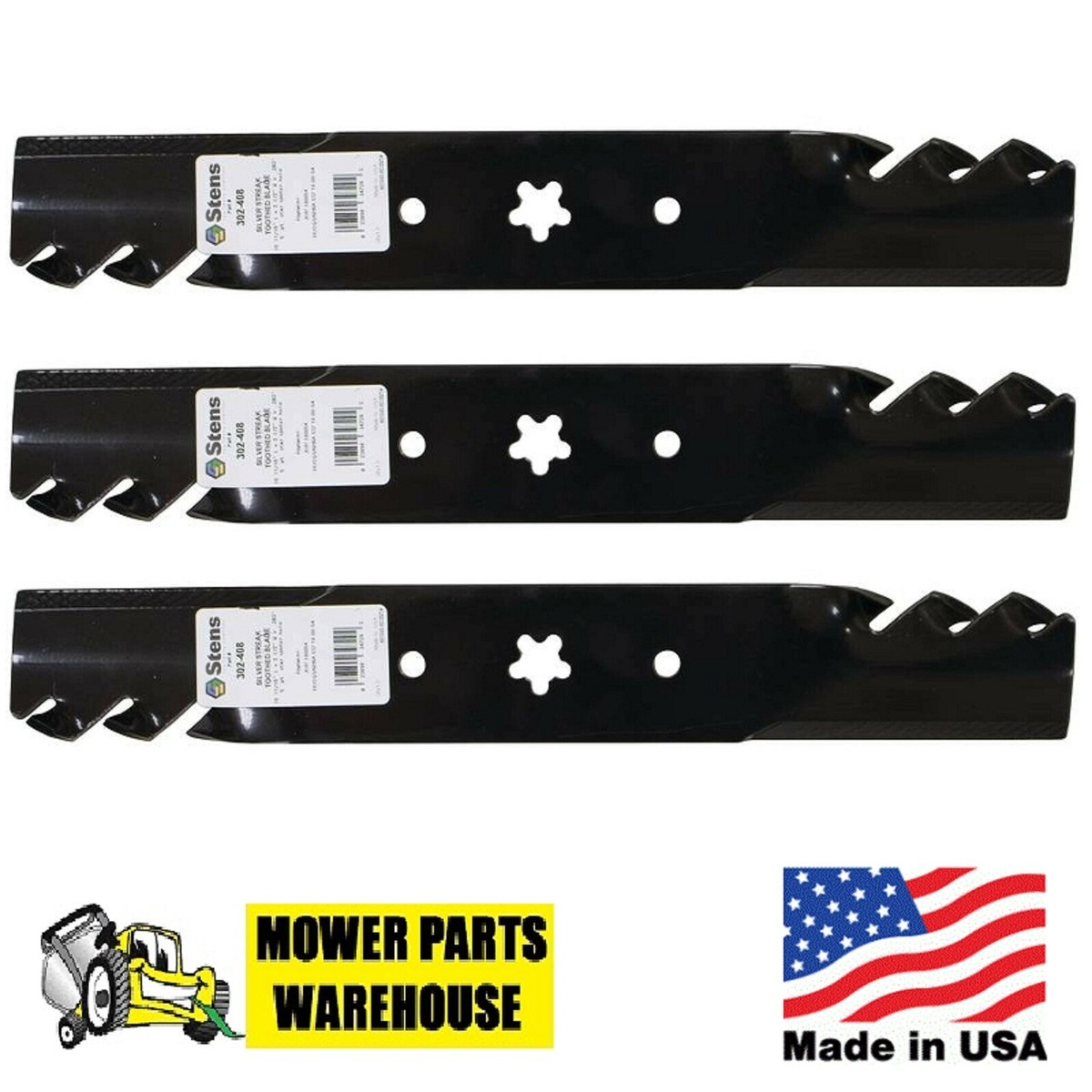 3 MULCHING GATOR MOWER BLADES FOR POULAN HUSQVARNA 48