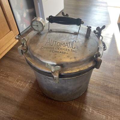 Vintage Automatic Canning Device Inc Chicago Pressure Cooker No 9187 Large Size