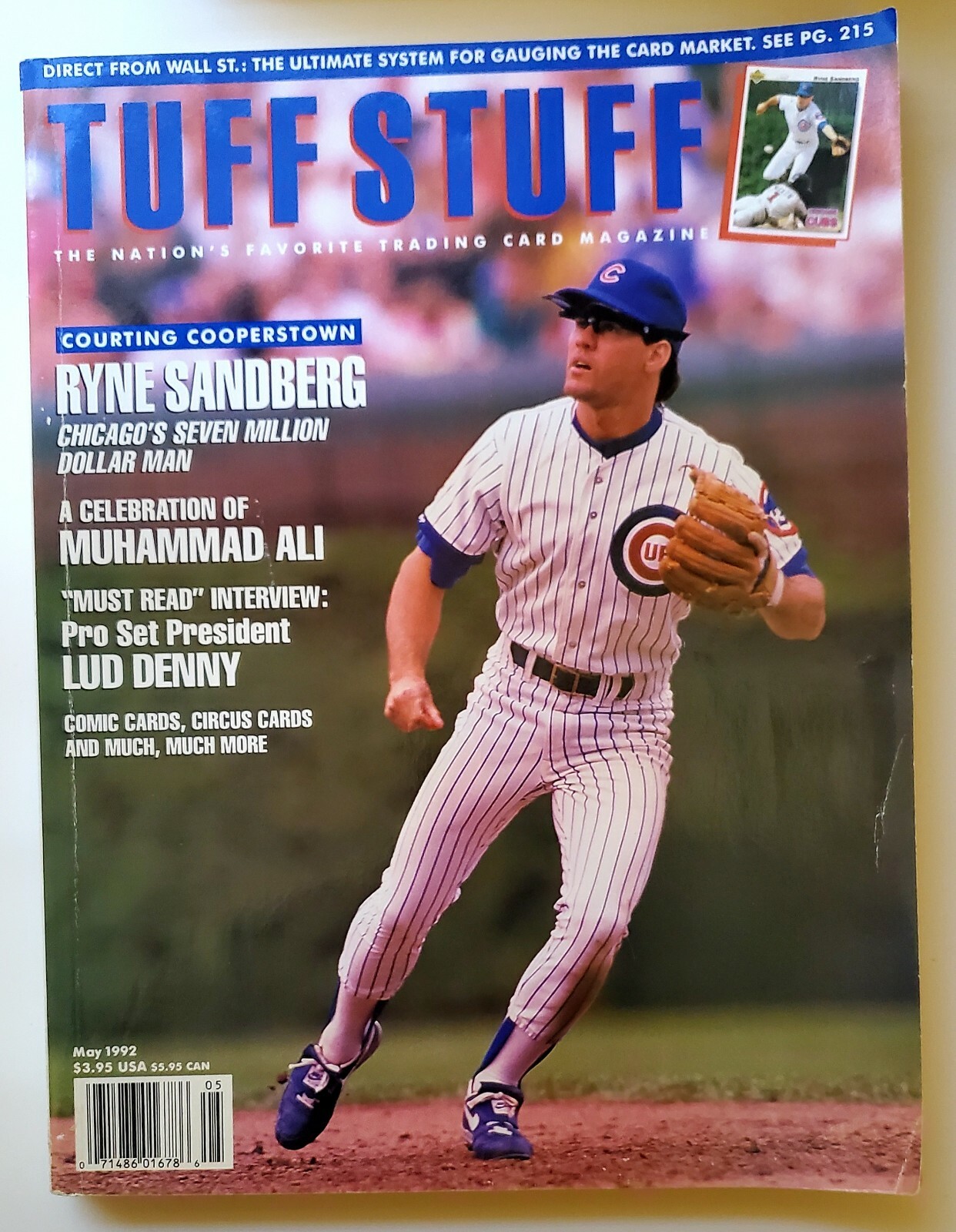 Baseball Tuff Stuff Magazine May 1992 Ryne Sandberg /w 9 US President