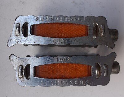 Paar Rennrad Pedale gemarkt LYOTARD 136R, Stahl, Bianchi Colnago