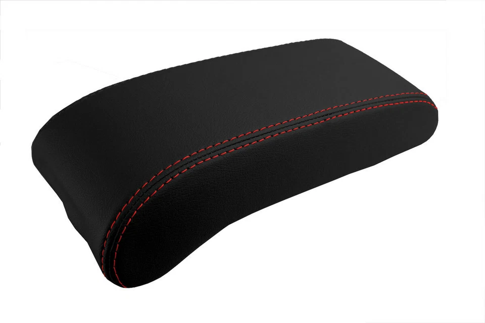 Se adapta a Dodge Stratus 2001-2006 tapa de consola de PVC cubierta de puntada roja Foto 2 de 4