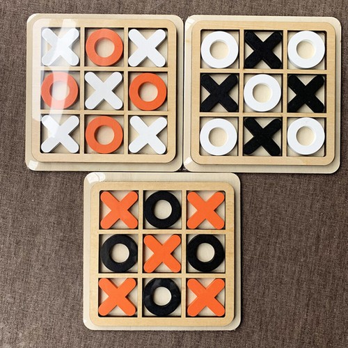 2 PCS Tic Toe Game Child Chess Board for Adults Family Room Decor - Picture 4 of 12