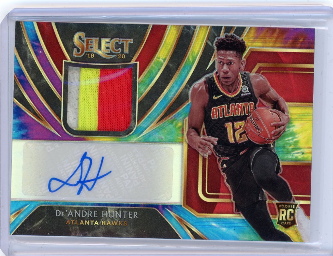 2019-20 Panini Select Tie-Dye Rookie Patch Auto RJA-DAH De'Andre Hunter #14/25