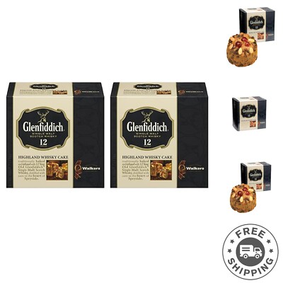 Decadent Glenfiddich Highland Whisky Cake, 14.1 Oz - Double Pack for Sharing