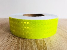Lime Hi Vis Waterproof Reflective Tape Self-Adhesive Vinyl 2.5cm×1 Meter