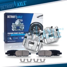 4pc Rear Disc Brake Calipers w/Brackets + Brake Ceramic Pads for Nissan Altima