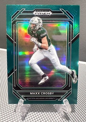 2023 Prizm Draft MAXX CROSBY Green Prizm Base Parallel  Las Vegas Raiders