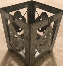 Outdoor/patio ladybug cutout candle holder 