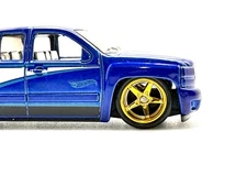 5x PACK Deep Dish GOLD Electroplt Wheels FITS 07 SILVERADO Rubber Tires for 1/64