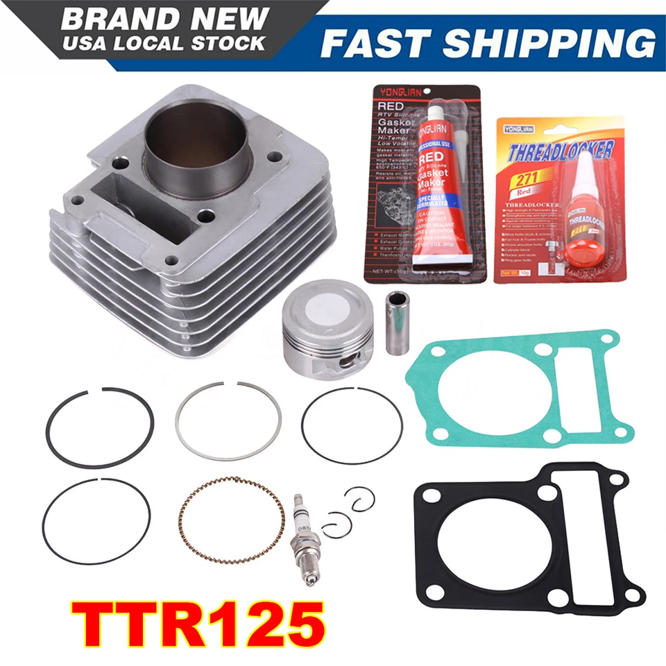Nuevo para Yamaha TTR 125 TTR125E 2000-2009 Cilindro Pistón Anillos Juego de Extremo Superior Foto 3 de 4