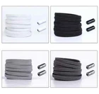 Elastic Shoelaces*Flat*Sneakers Shoe Laces*No Tie*Matching Caps*