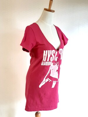 Hysteric Glamour メッシュ長袖Tシャツ ピンク HYSTERIC GLAMOUR（ヒステリックグラマー）の「HYSTERIC DREAM T