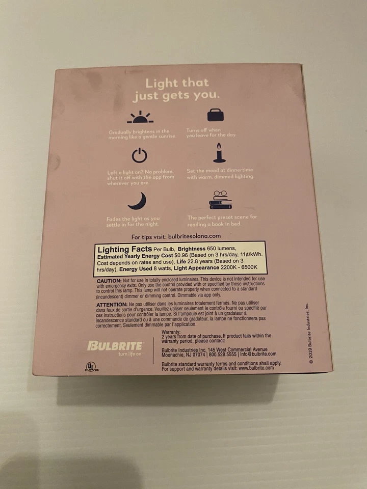 Bulbrite Solana 65w Smart Bulb BR30 Model 196110 - Image 3 of 4