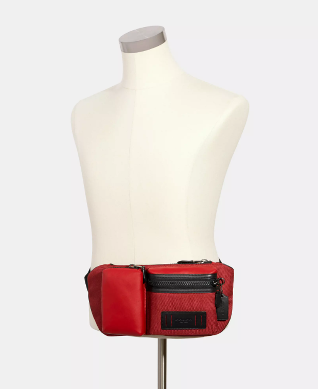 coach red belt bag