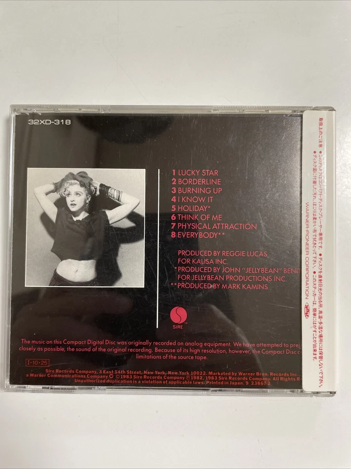 MADONNA CD Burning Up w/ Sticker Obi 1983 OOP  Japan 32XD-318 Foto 4 de 4