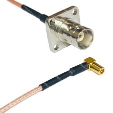 RG316 BNC Flange Female to SMB MALE ANGLE RF Cable Rapid-SHIP LOT