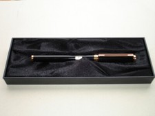 Montblanc Noblesse Oblige Black Lacquer Gold Trim Medium Nib Fountain Pen new 