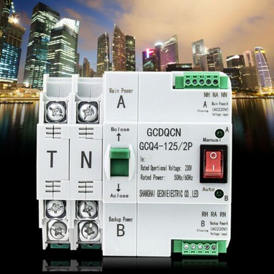 Dual Power Automatic Transfer Switch Controller 63A 2P AC 220V Transferschalter