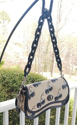 Coach SMALL Coachtopia CL761 Wavy Dinky Cherry Print Bag w/Cherry