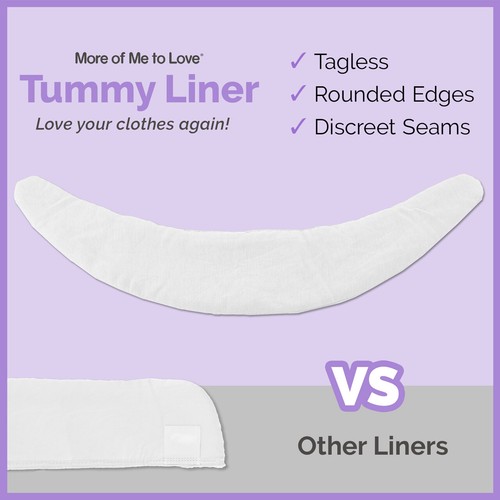 More of Me to Love Cotton Tummy Liner 9-Pack, White - Stay Dry & Comfortable - Picture 33 of 33