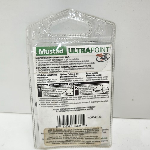 Mustad 91768UB18 Power Lock Ultra Sharp Bass Fishing Hooks 1/8oz Size 5/0 - Picture 2 of 3