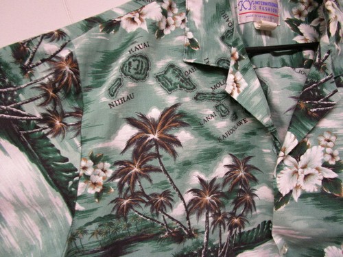 HAWAIIAN Print Men's Aloha Shirt / KY's International Fashion ~ X LARGE - Picture 3 of 3