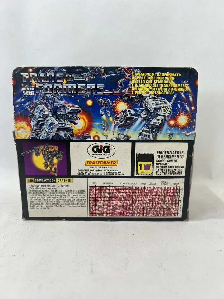 Combacticon Crasher D68 Transformers Trasformer G1 Takara Hasbro GIG SEALED MISB - Immagine 4 di 4