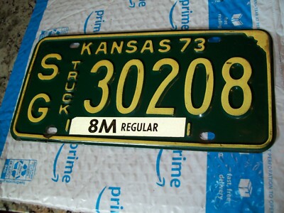 1973 Sedgwick County Kansas Truck License Plate SG County Tag | eBay
