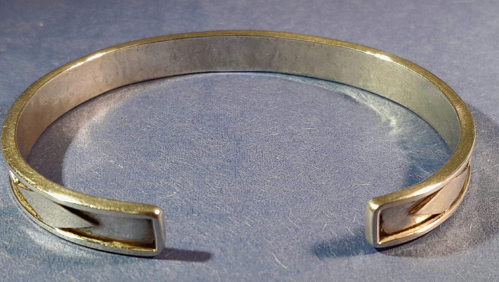 STERLING SILVER DIAMOND PATTERN CUFF BRACELET Ref… - image 6