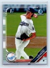 2019 Bowman Draft Chrome Refractor Jimmy Lewis #BDC-132 Los Angeles Dodgers