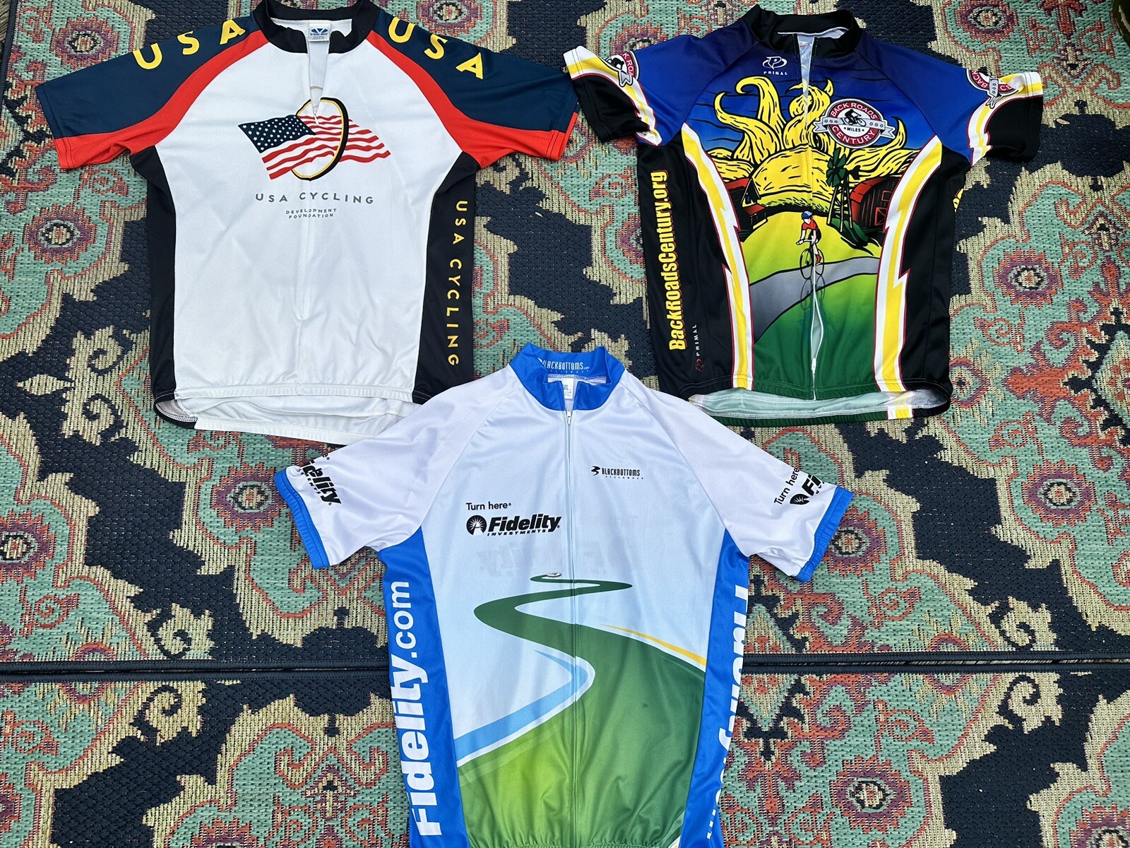 Cycling Biking Jersey 3 Voler Primal Blackbottoms Large 3 Total Package Deal