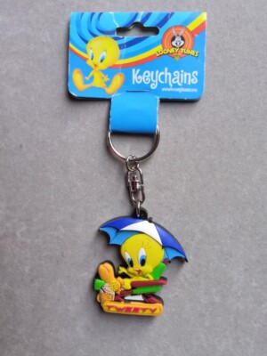 Warner Bros Looney Tunes Figur Tweety Schlüsselanhänger mit Etikett geöffnet unbenutzt #22