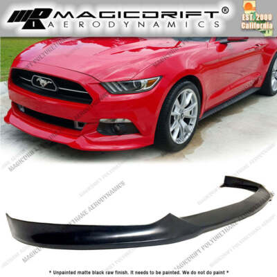 MagicDrift MDA V2 Style Front Bumper Lip Spoiler For 2015-2017 Ford Mustang V6/V8