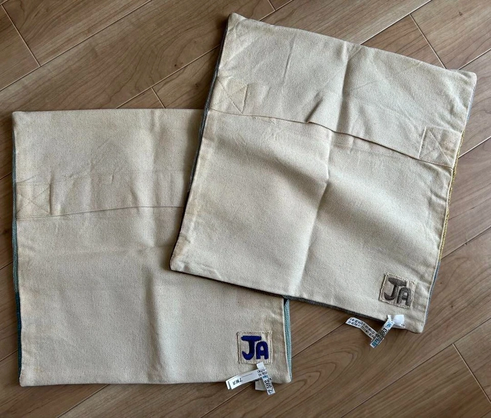 Jonathan Adler Partridge Bird Pillow Covers Set Embroidered JAPAN USED - Image 4 of 4