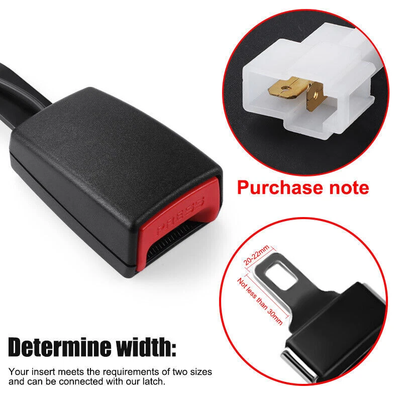 Front Driver Safety Seat belt Buckle Plug Connector Warning Cable Camlock Duty - Image 2 of 4