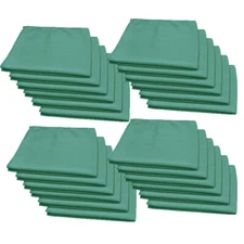 24 Pcs Microfiber Window Glass Drying Towel Auto Home 16"x16" Green