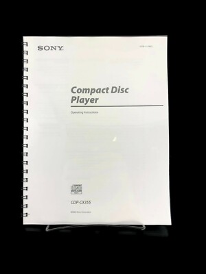 Sony CDP-CX355 CD Player Owners Manual Instructions Coil Bound