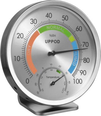 5'' Indoor Outdoor Hygrometer/Thermometer, Humidity Gauge Indicator Temperature 