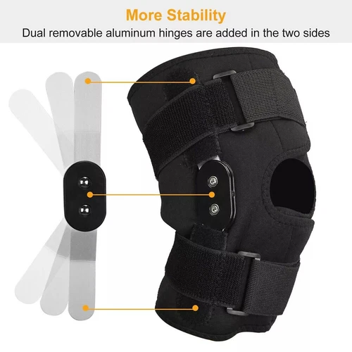 Klappbare & verstellbare Kniebandage Unterstützung Kompressionsmanschette mit Stabilisierungsgurt - Bild 7 von 23