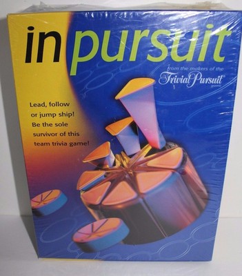 In Pursuit Board Game 2001 New Sealed Team Trivia Party Game by Hasbro Trivia