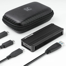 Aluminum M.2 NVME SATA SSD Enclosure Adapter with Bag,USB 3.2 Gen 2 10 Gbps