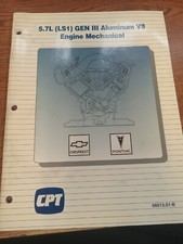 GM 5.7L LS1 GEN111 ALUMINUM V8 ENGINE MECHANICAL BOOK 56013.01-B