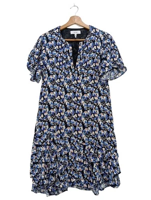 REISS Robe d’été Dames Robe T EU 36 noir-bleu-blanc style décontracté - Photo 1/4