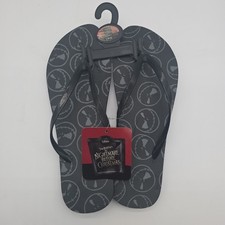 The Nightmare Before Christmas Jack Flip Flop Slide Sandals L 9-10 New Nwt